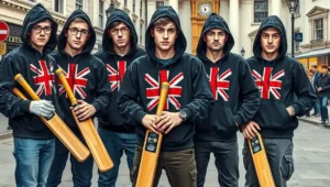 Members of Proud Boys UK standing together in a show of unity and patriotism